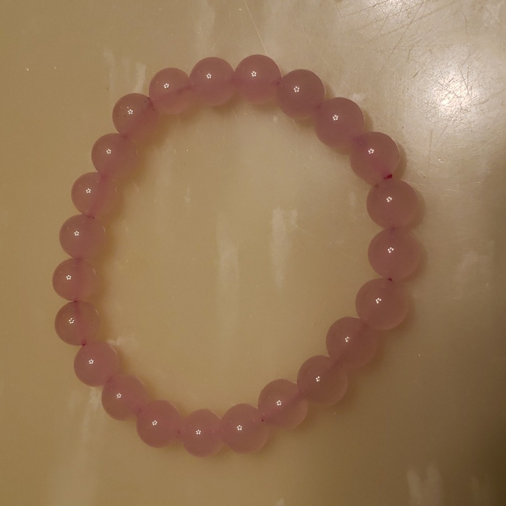Natural Madagascar Rose Quartz Crystal Gemstone 8mm Beads Bracelet